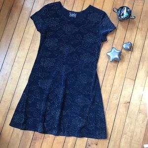 Sparkly navy vintage t shirt dress